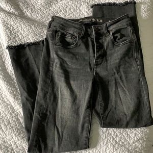 AE ankle cropped flare jeans